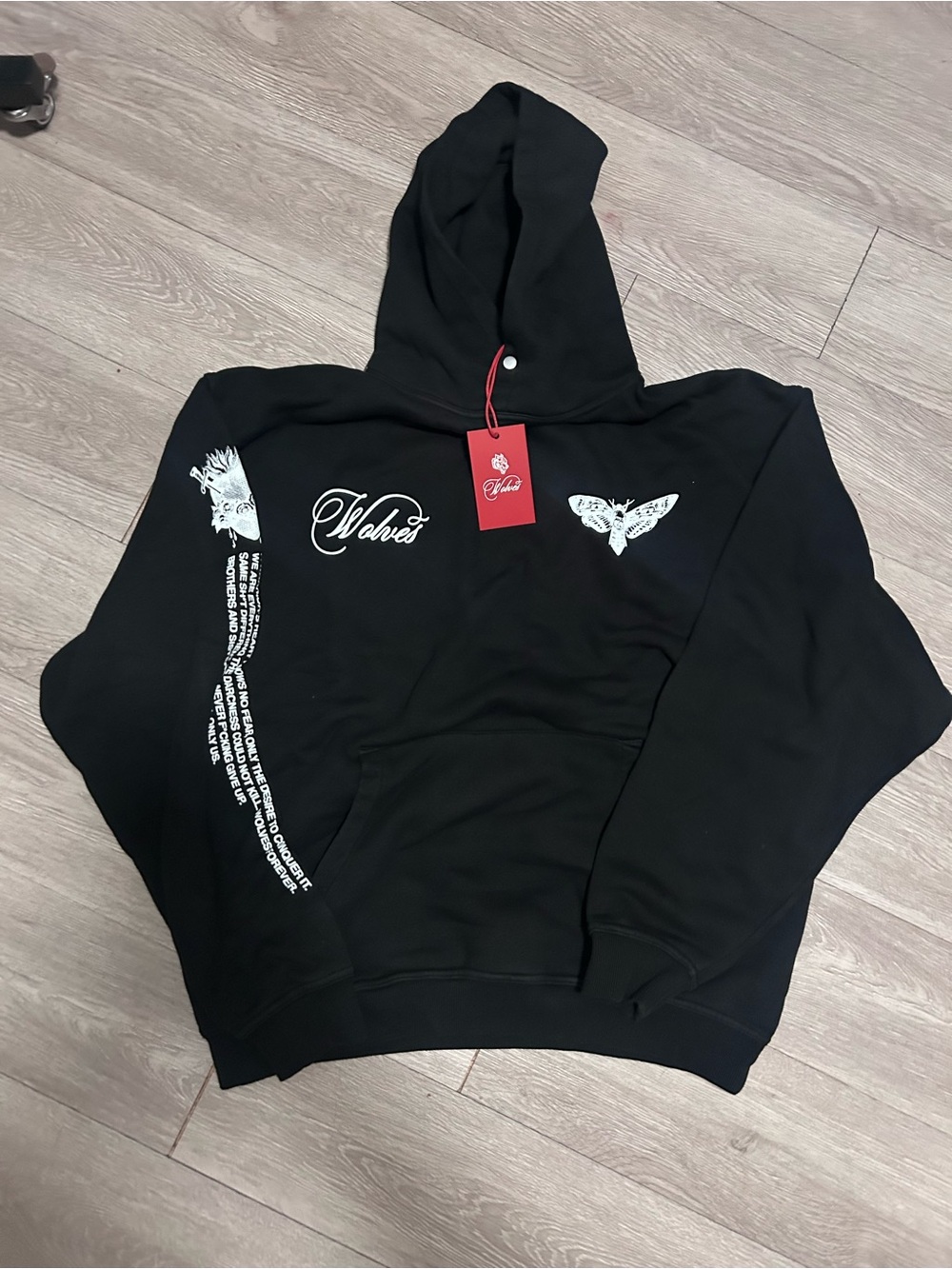 Wolves Black Graphic Hoodie - Men 1 of 500